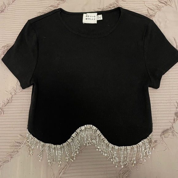 Hello Molly Sparkle Black Top - Picture 8 of 13